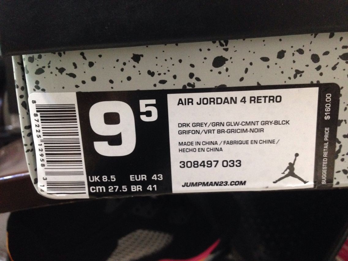 Air Jordan 4 Retro Green Glow