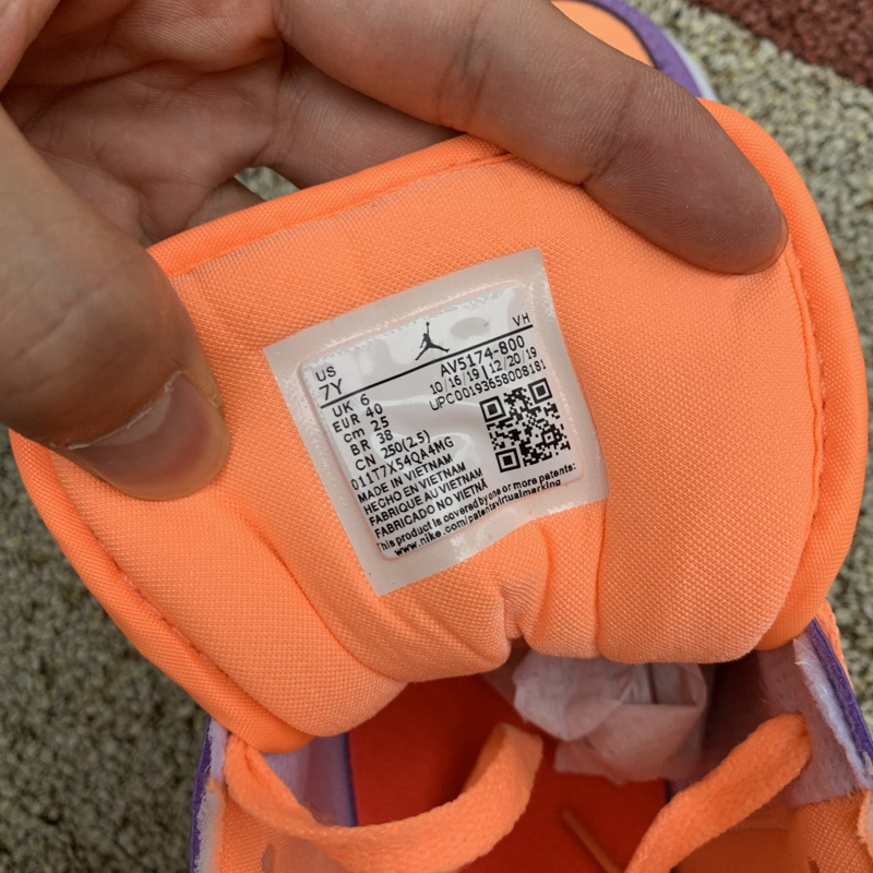 Jordan 1 Mid Paint Splatter Orange Purple