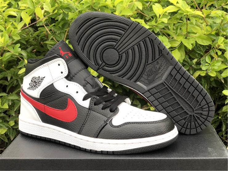 Air Jordan 1 Mid Red White Black