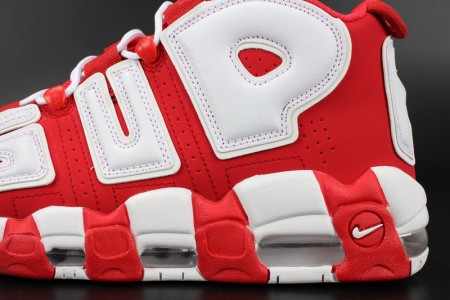 Supreme x Nike Air More Uptempo Varsity Red/White mens