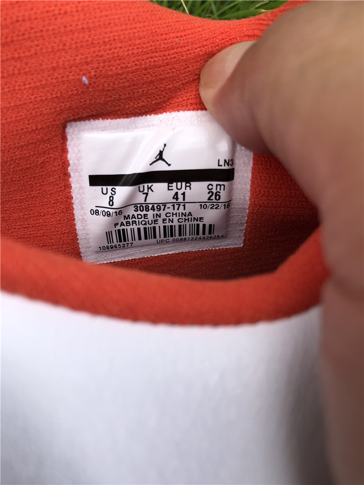 Air Jordan 4 White and Blue Tangerine