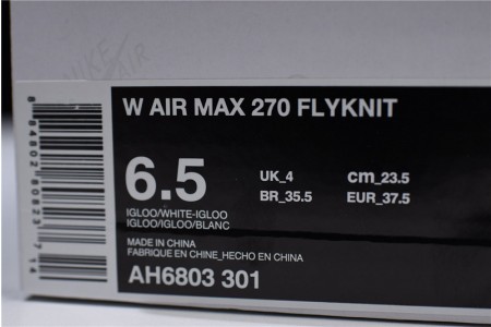 Nike Air Max 270 Flyknit (White)