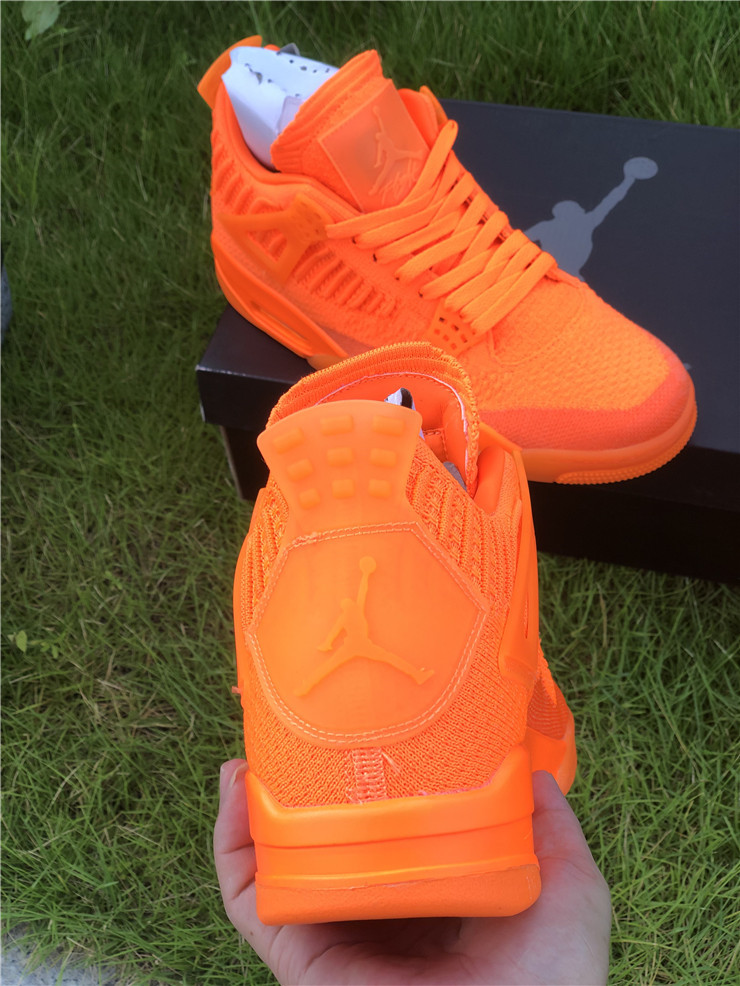 Air Jordan 4 Flyknit Orange Weave