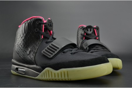 NIKE AIR YEEZY 2 SOLAR RED black mens