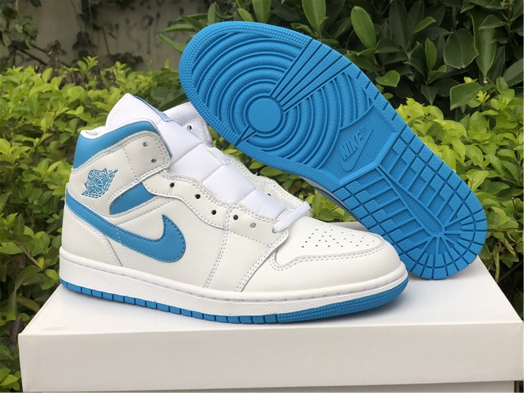 Air Jordan 1 Mid White Blue