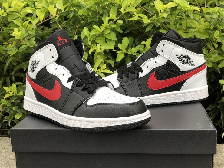 Air Jordan 1 Mid Red White Black
