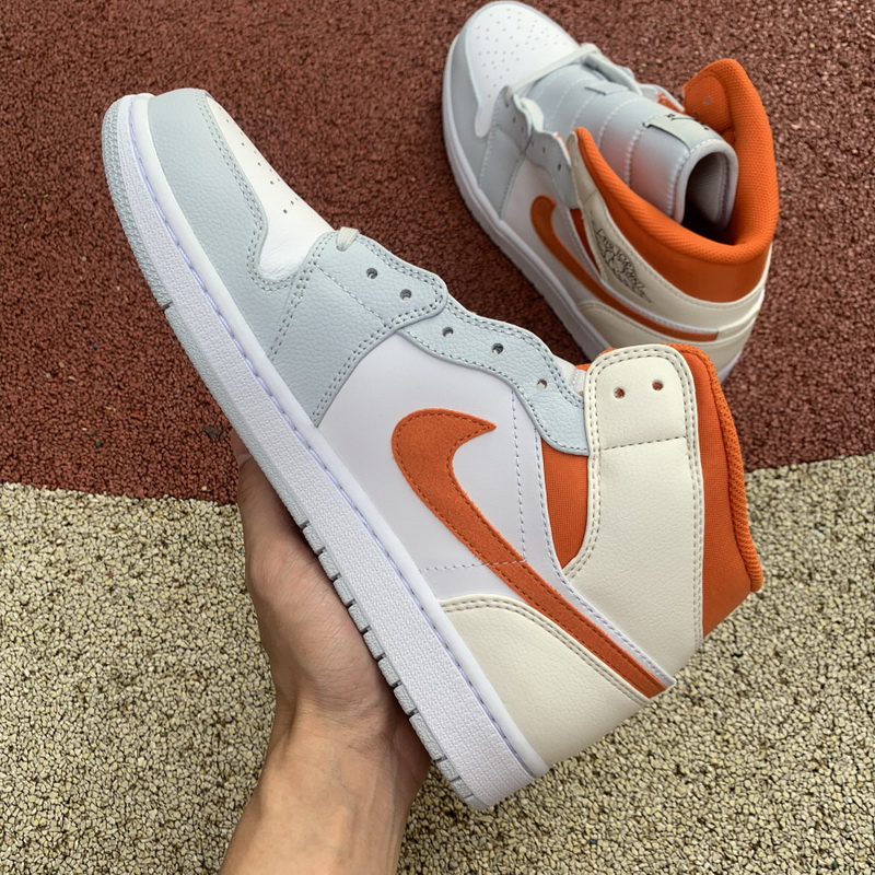 Jordan 1 Mid Starfish Pure Platinum