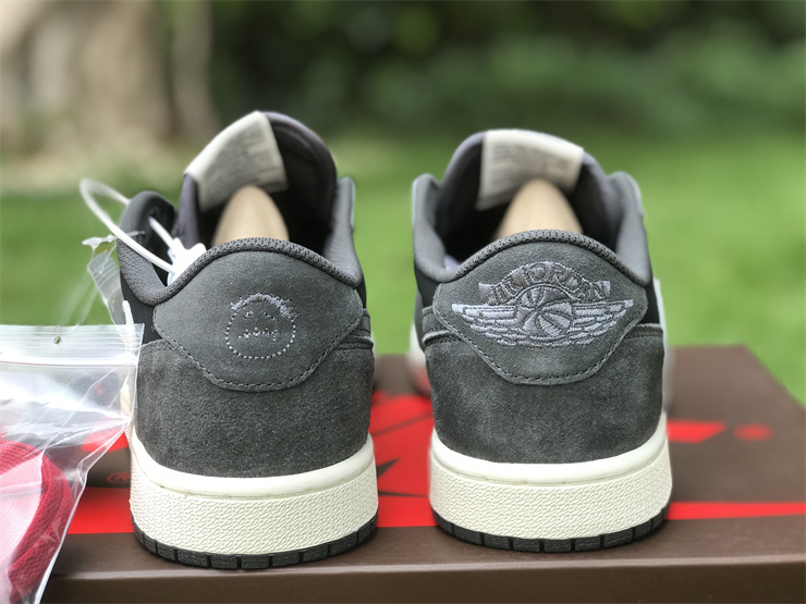 Travis Scott X Air Jordan 1 Low OG Black Gray TS inverted hook