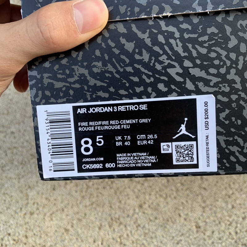 Air Jordan 3 “Red Cement”