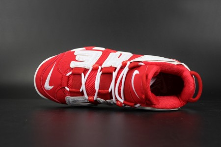 Supreme x Nike Air More Uptempo Varsity Red/White mens