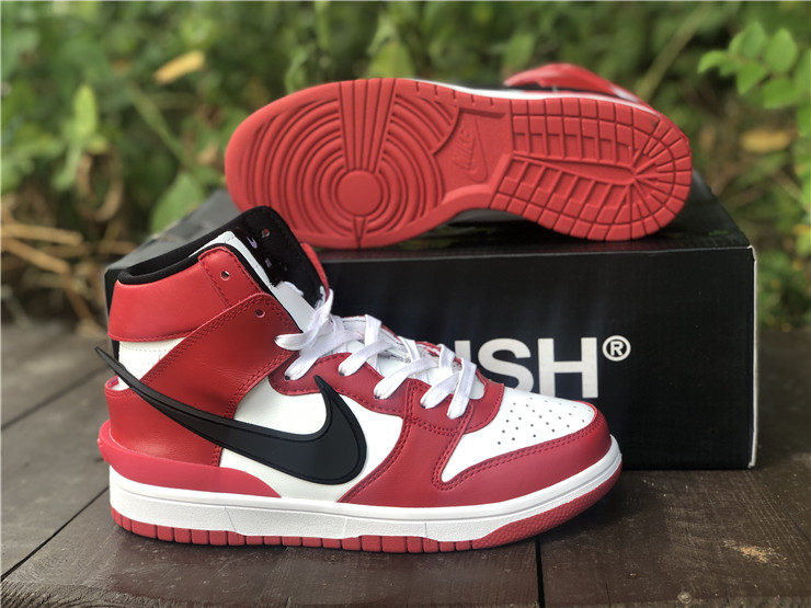 Ambush x Nike Dunk High ''White Red''