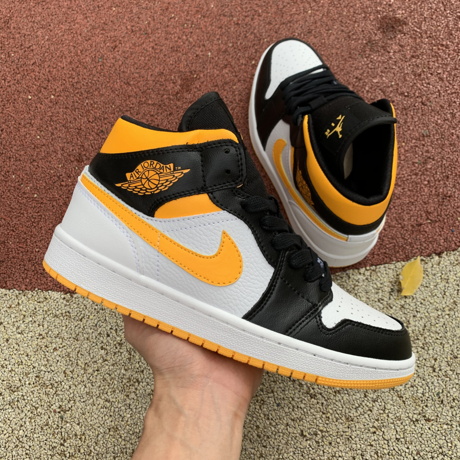 Air Jordan 1 Mid Black Yellow
