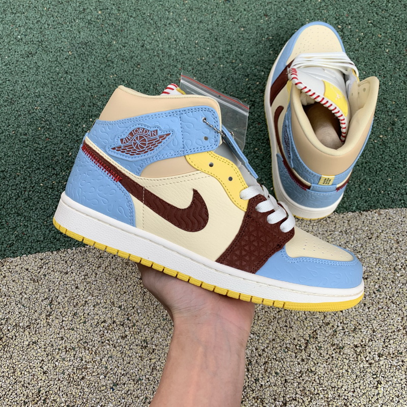 Jordan 1 Mid Fearless Maison Chateau Rouge