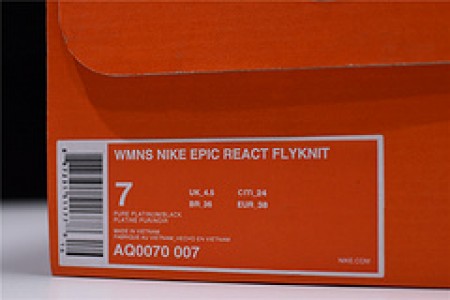 NIKE EPIC REACT FLYKNIT PUREPLATINUM womens