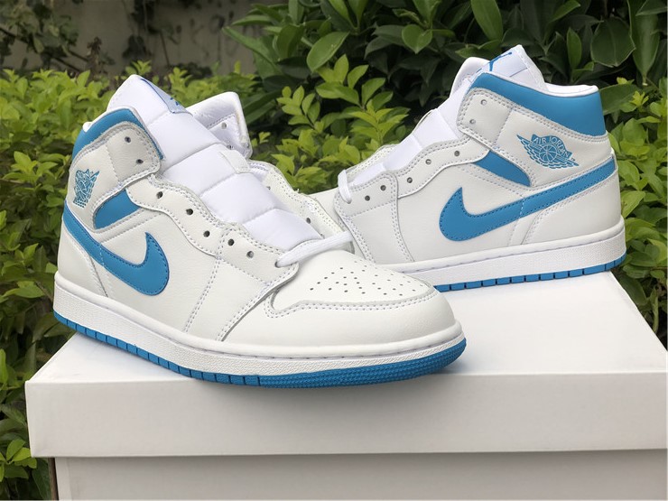 Air Jordan 1 Mid White Blue