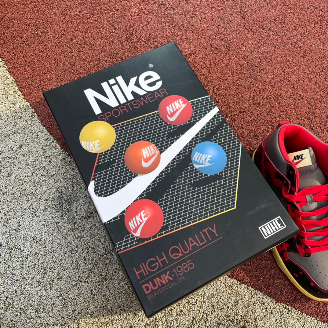 Nike Dunk High 1985 Red Acid Wash