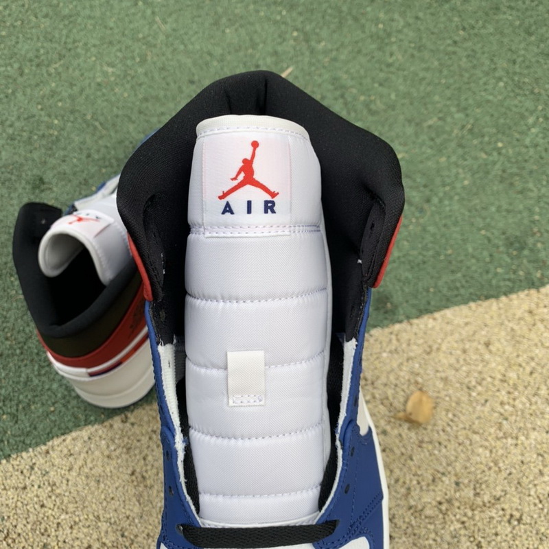 Jordan 1 Mid Rush Blue University Red