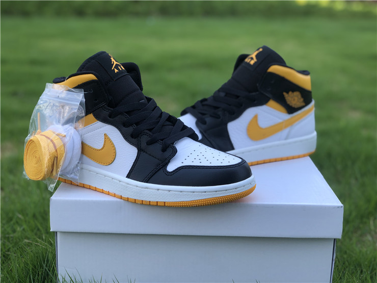 Air Jordan 1 Mid Black Yellow