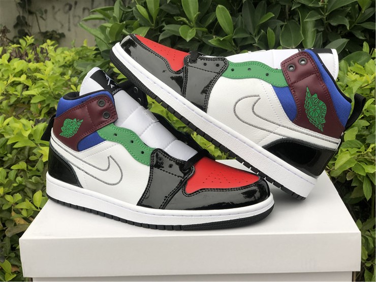 Air Jordan 1 Mid SE Black White Multi-Color