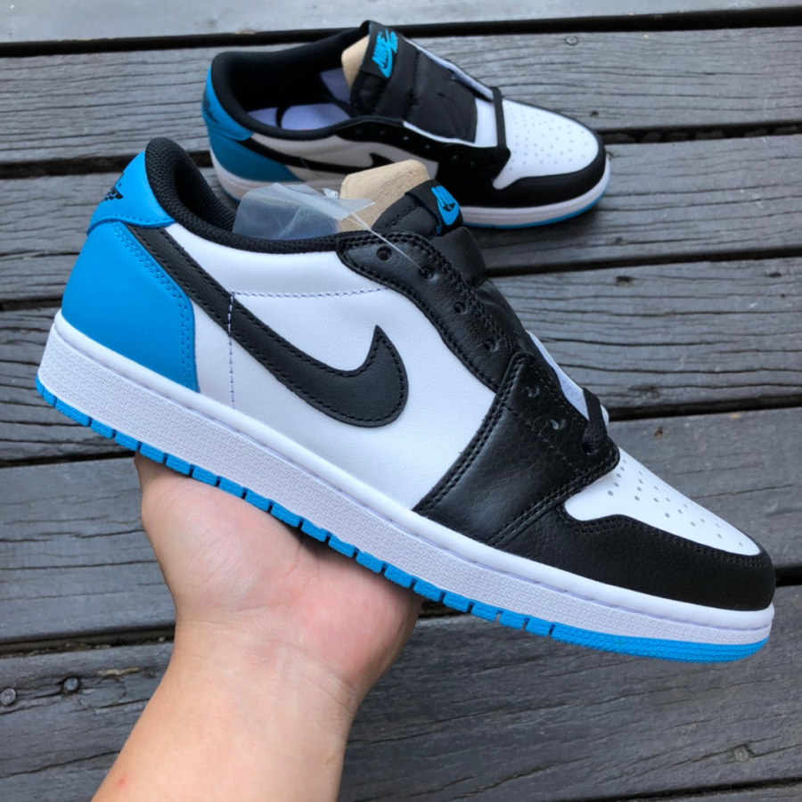 Air Jordan 1 Low OG UNC AJ1 Low-top black, white, and blue