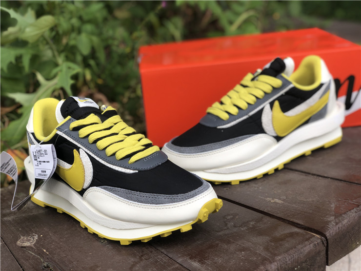 Undercover x Sacai x Nike LD Waffle ''White Yellow''