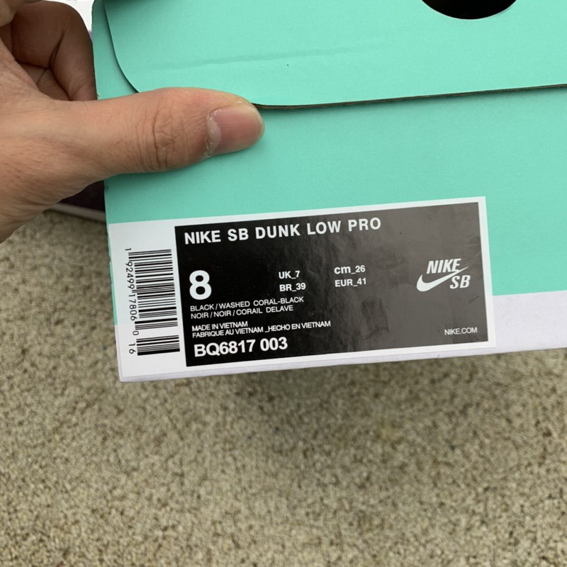 Nike SB Dunk Low Black Washed Coral