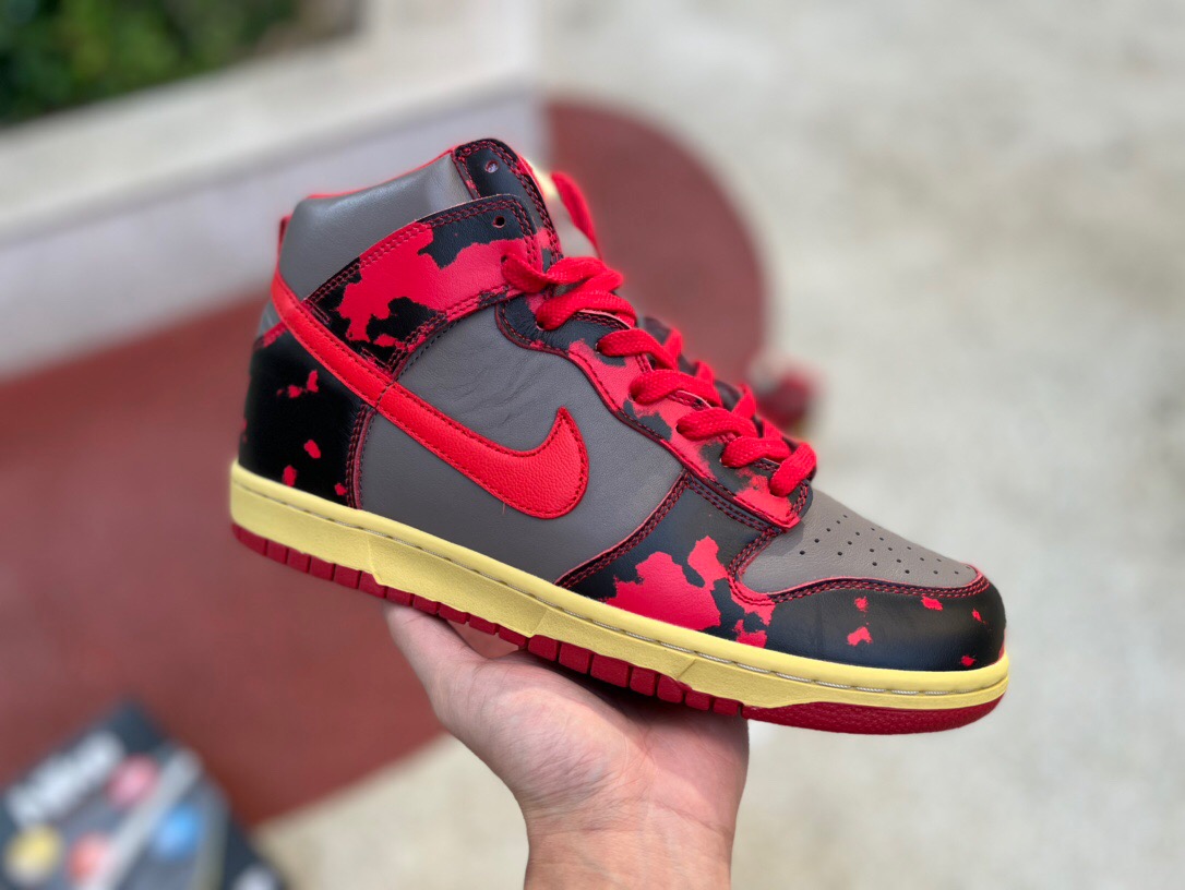 Nike Dunk High 1985 Red Acid Wash