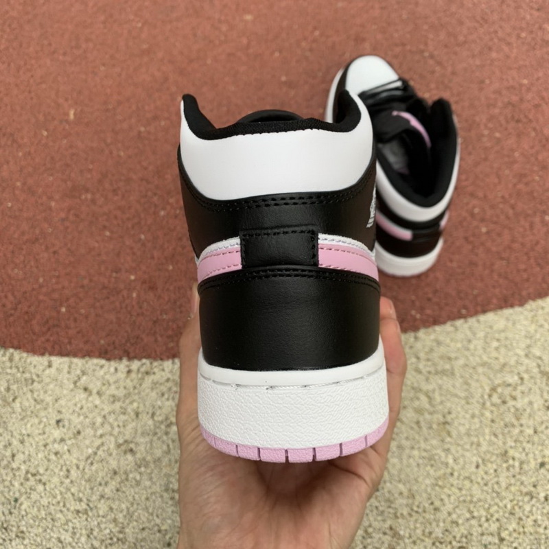 Jordan 1 Mid White Black Light Arctic Pink