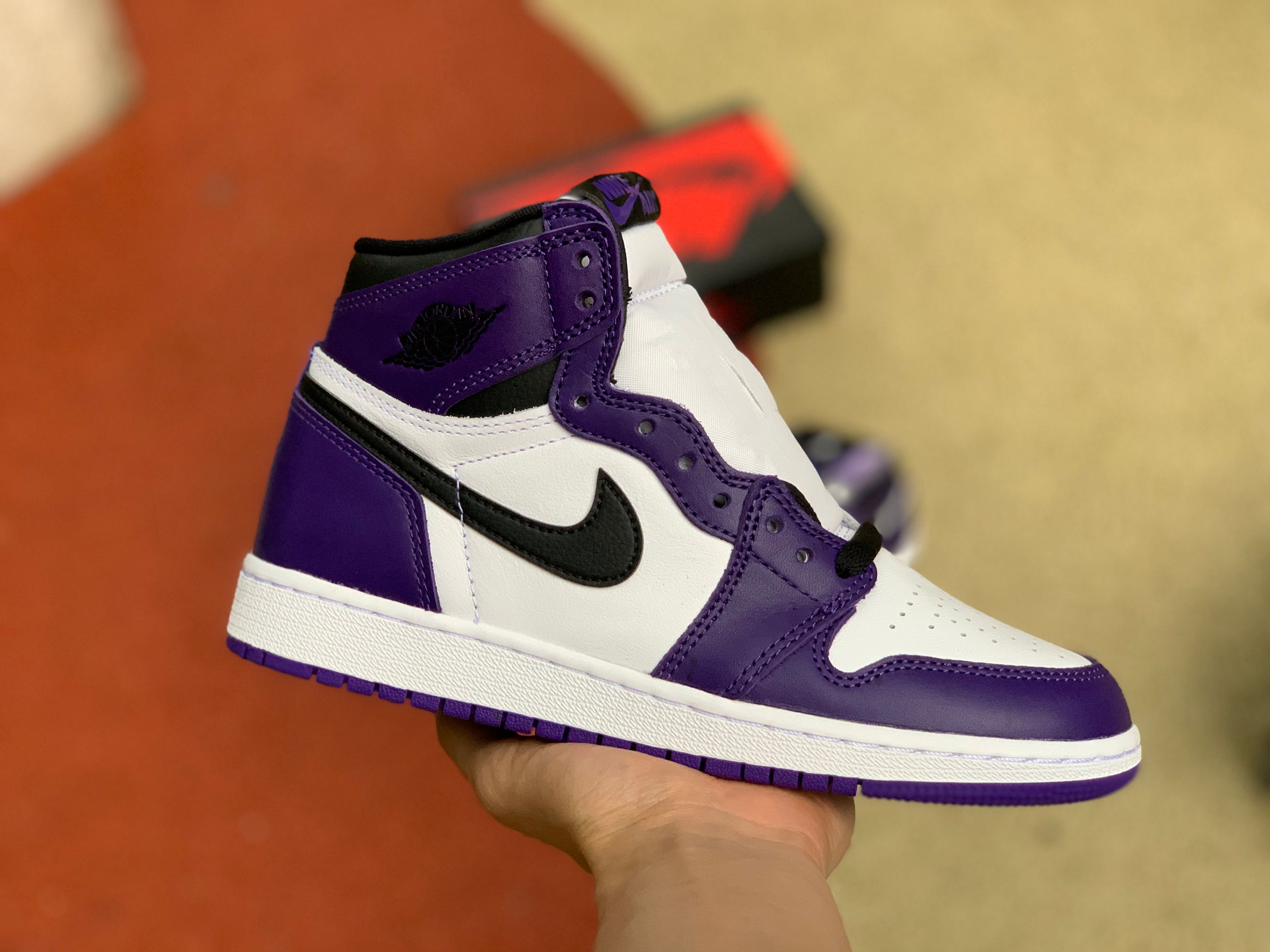 Air Jordan 1 Court Purple White GS