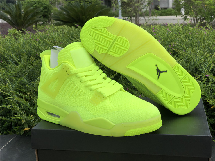 Air Jordan 4 Flyknit Fluorescent Green