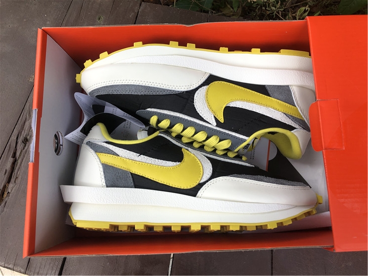 Undercover x Sacai x Nike LD Waffle ''White Yellow''