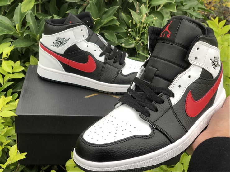 Air Jordan 1 Mid Red White Black