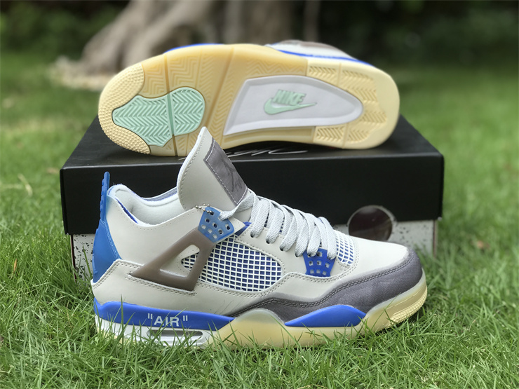 Air Jordan 4 Retro Sail AJ4 Joe 4 OW co-branded