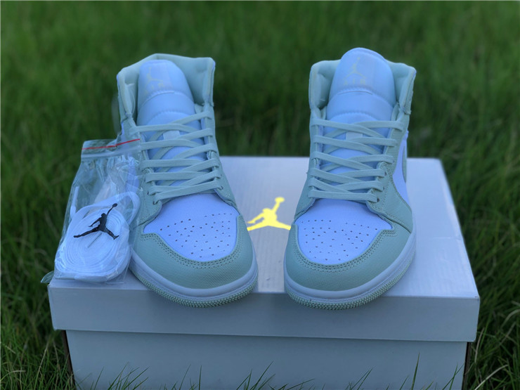 Air Jordan 1 Mid Spruce White