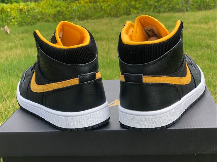 Air Jordan 1 Mid Black Yellow