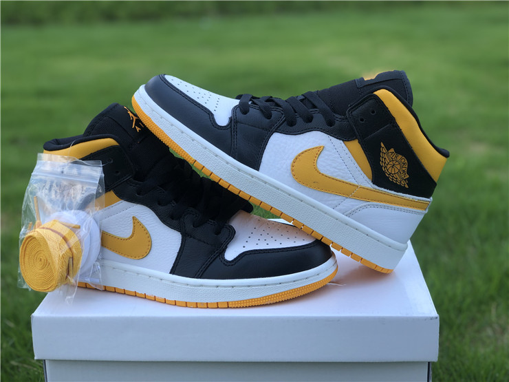 Air Jordan 1 Mid Black Yellow