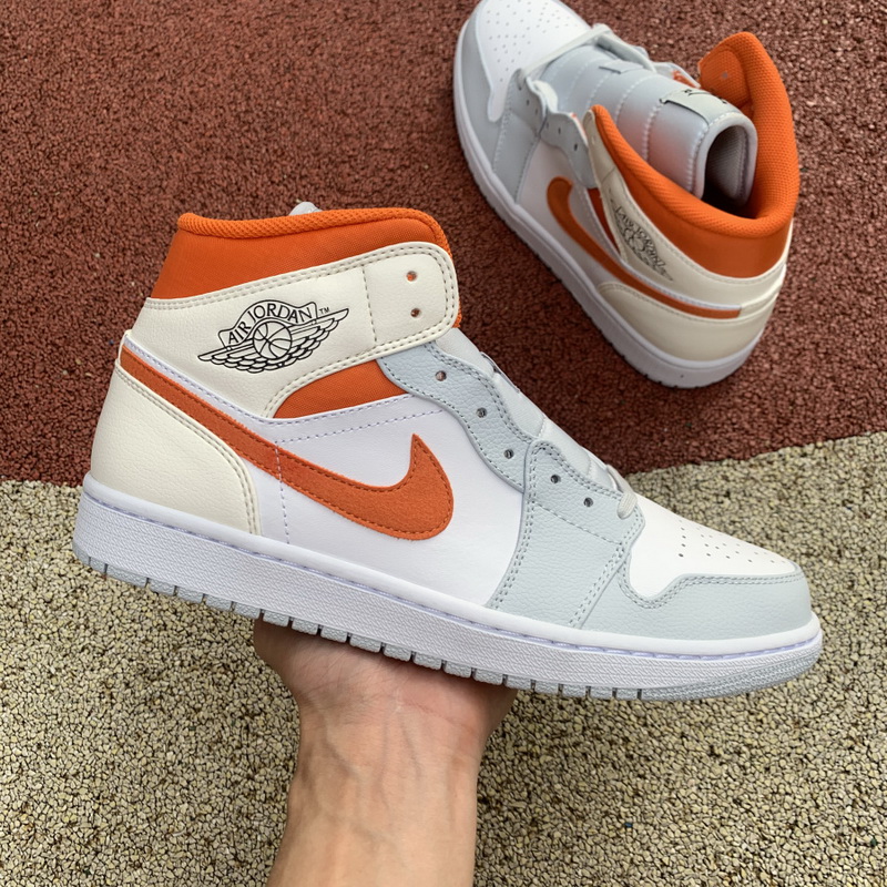Jordan 1 Mid Starfish Pure Platinum