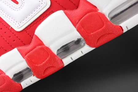Supreme x Nike Air More Uptempo Varsity Red/White mens