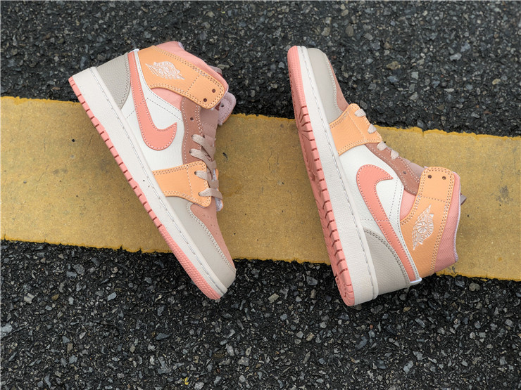Air Jordan 1 Mid Pink Orange