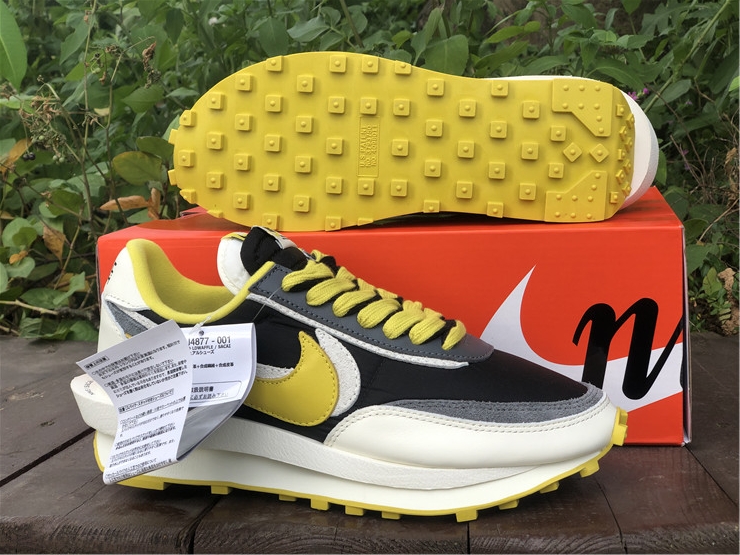 Undercover x Sacai x Nike LD Waffle ''White Yellow''
