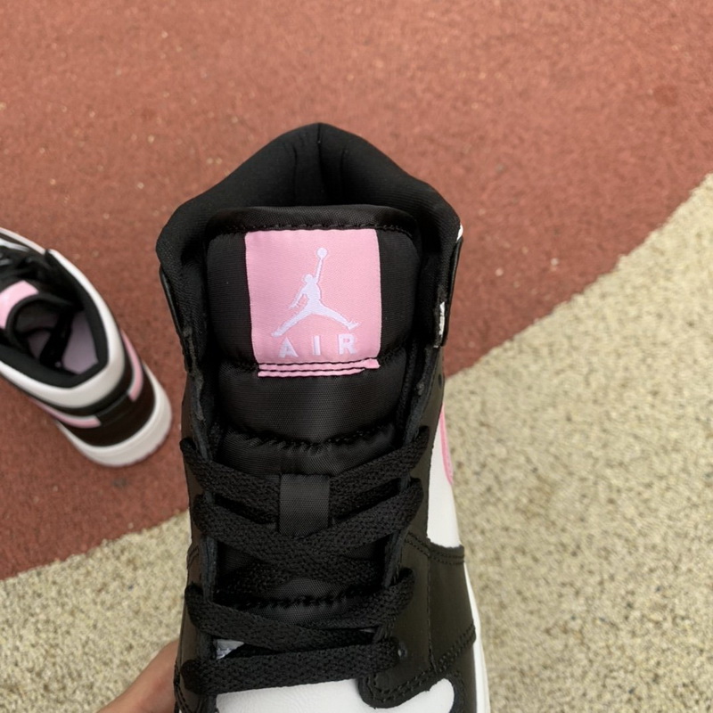Jordan 1 Mid White Black Light Arctic Pink