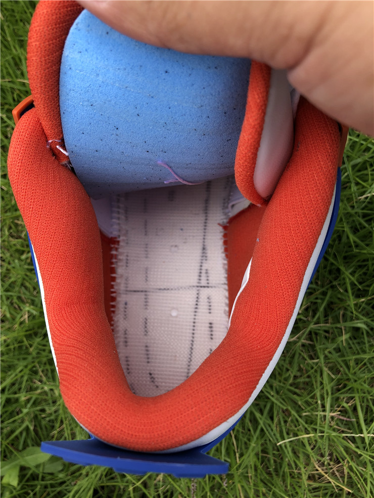 Air Jordan 4 White and Blue Tangerine