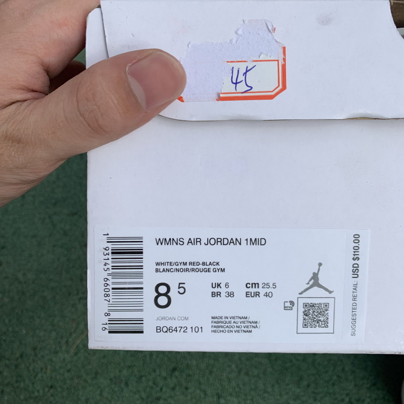 Jordan 1 Mid Reverse Black Toe