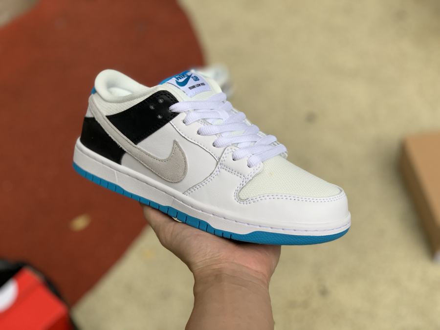 Air Jordan 1 SB Dunk Low ''White Black Aurora Blue''
