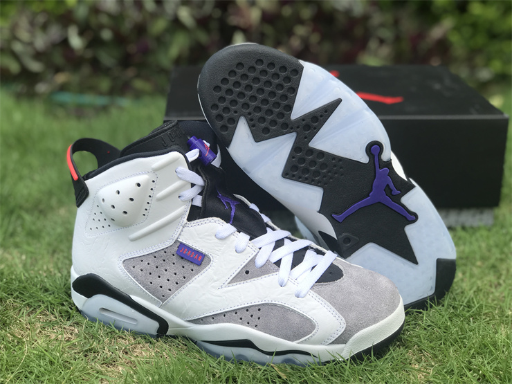 AIR JORDAN 6 Flint AJ6 UV gray crack