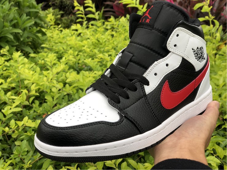 Air Jordan 1 Mid Red White Black
