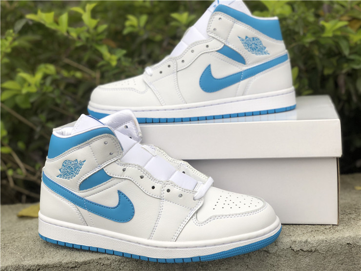 Air Jordan 1 Mid White Blue