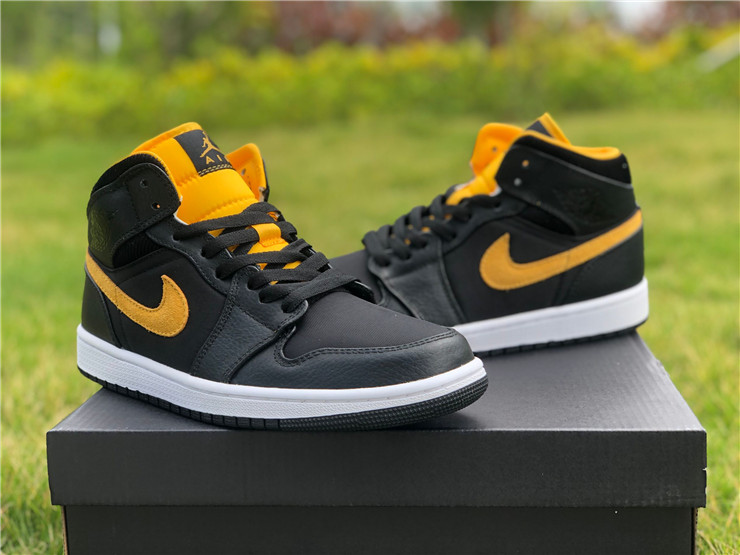 Air Jordan 1 Mid Black Yellow