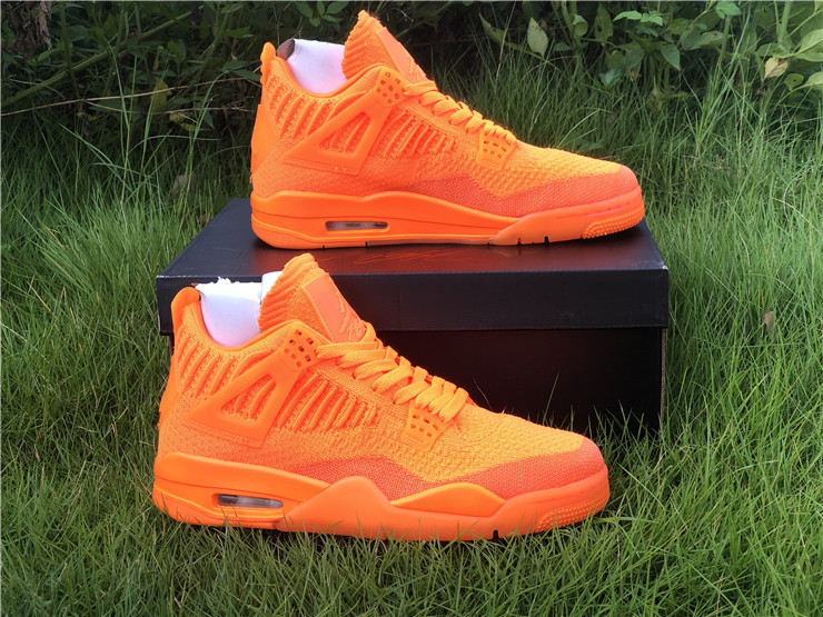 Air Jordan 4 Flyknit Orange Weave