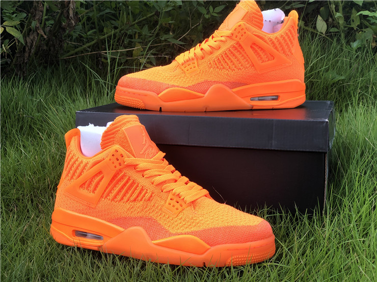 Air Jordan 4 Flyknit Orange Weave
